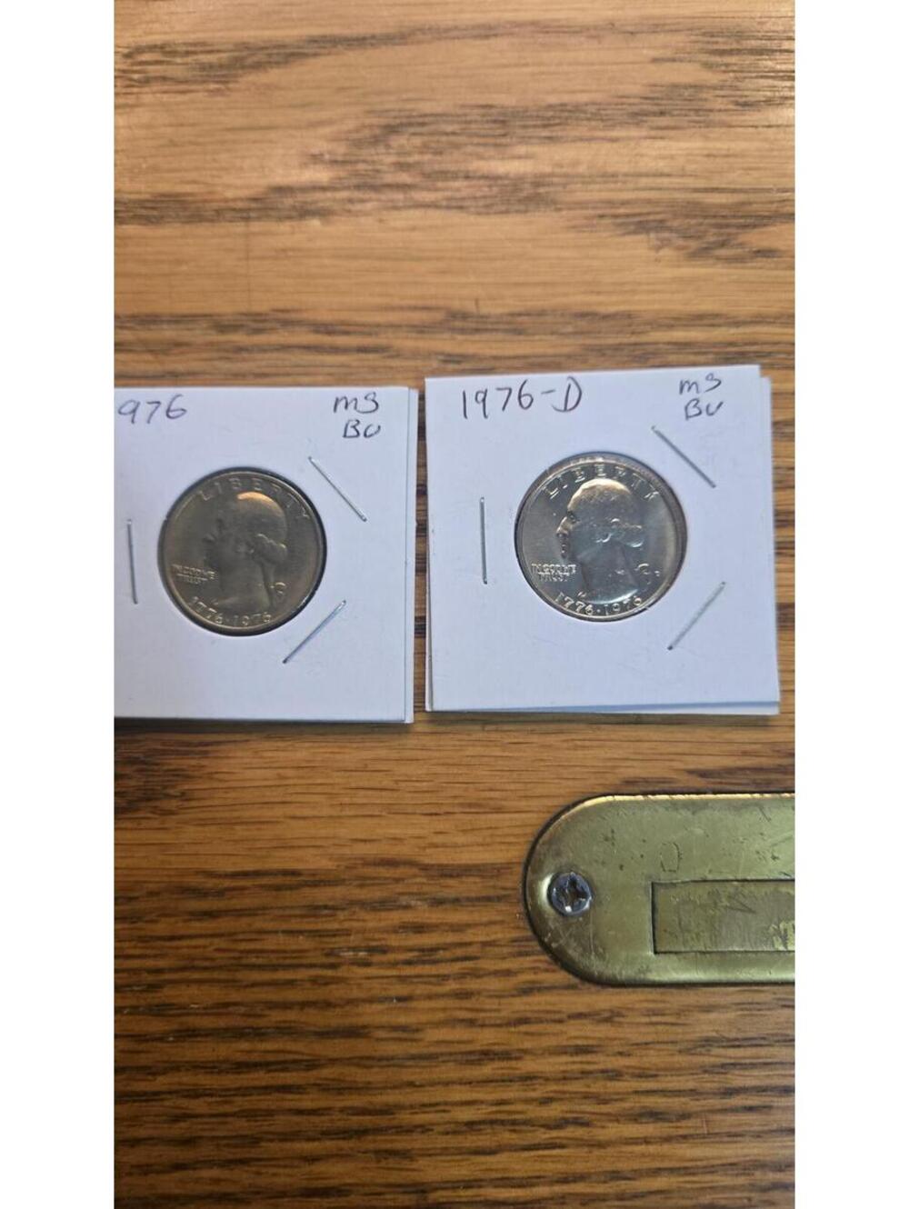 1976 BU US Washington Quarter Coins - Set of 2 (1976 & 1976-D)